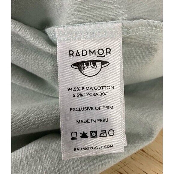 Radmor Golf Taylor Polo Shirt Bobrad Cup Logo Short Sleeve Pima Cotton XL - Picture 7 of 10